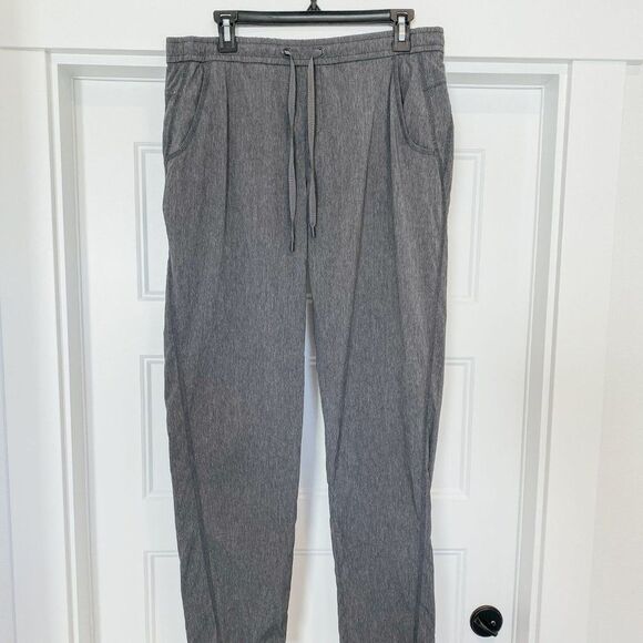 Eddie Bauer Gray Stretch Technical Hiking Outdoor Drawstring Pants Size 10 - Picture 1 of 8